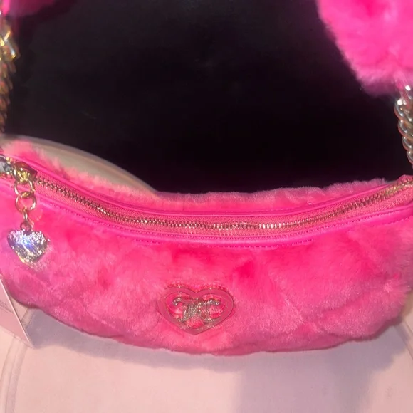 Juicy Couture Pink Fur Shoulder Bag - Picture 6 of 7